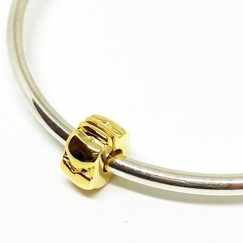 Pugster Gold Plated Heart Safety Clip Bracelet Charm - Fits Pandora